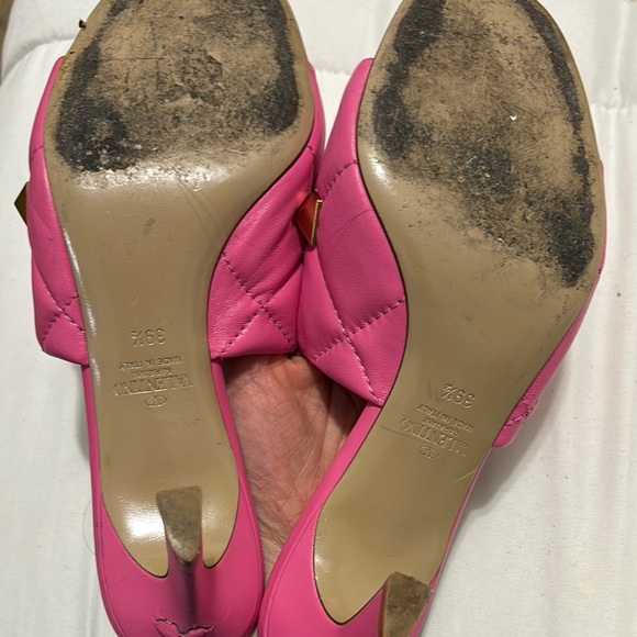 Valentino Pink Mules with Geometric Studs - Picture 5 of 5